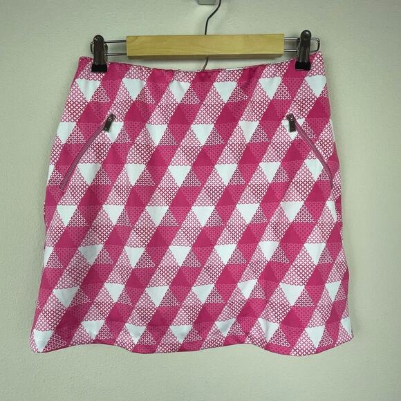 Tail‎ Activewear Pink White Geometric Skort Size S with Zip Pockets - Picture 1 of 10